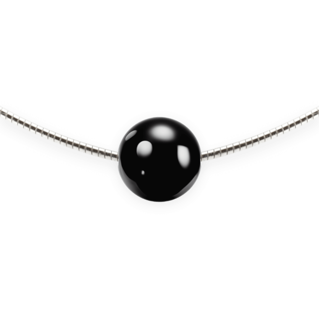 Perlen-Anhänger „Schwebende Perle“ Crystal Black
