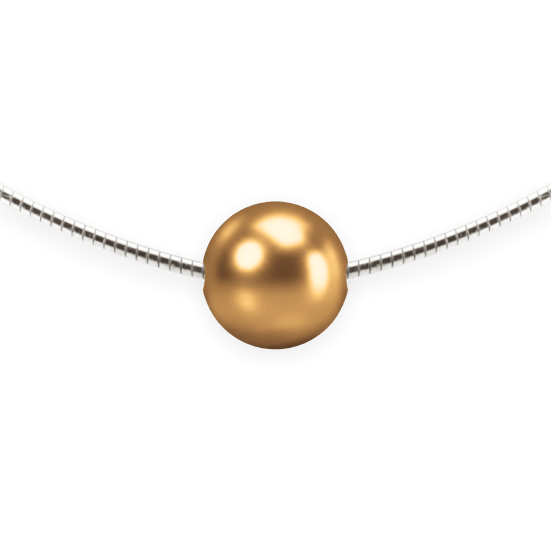 Perlen-Anhänger „Schwebende Perle“ Crystal Gold