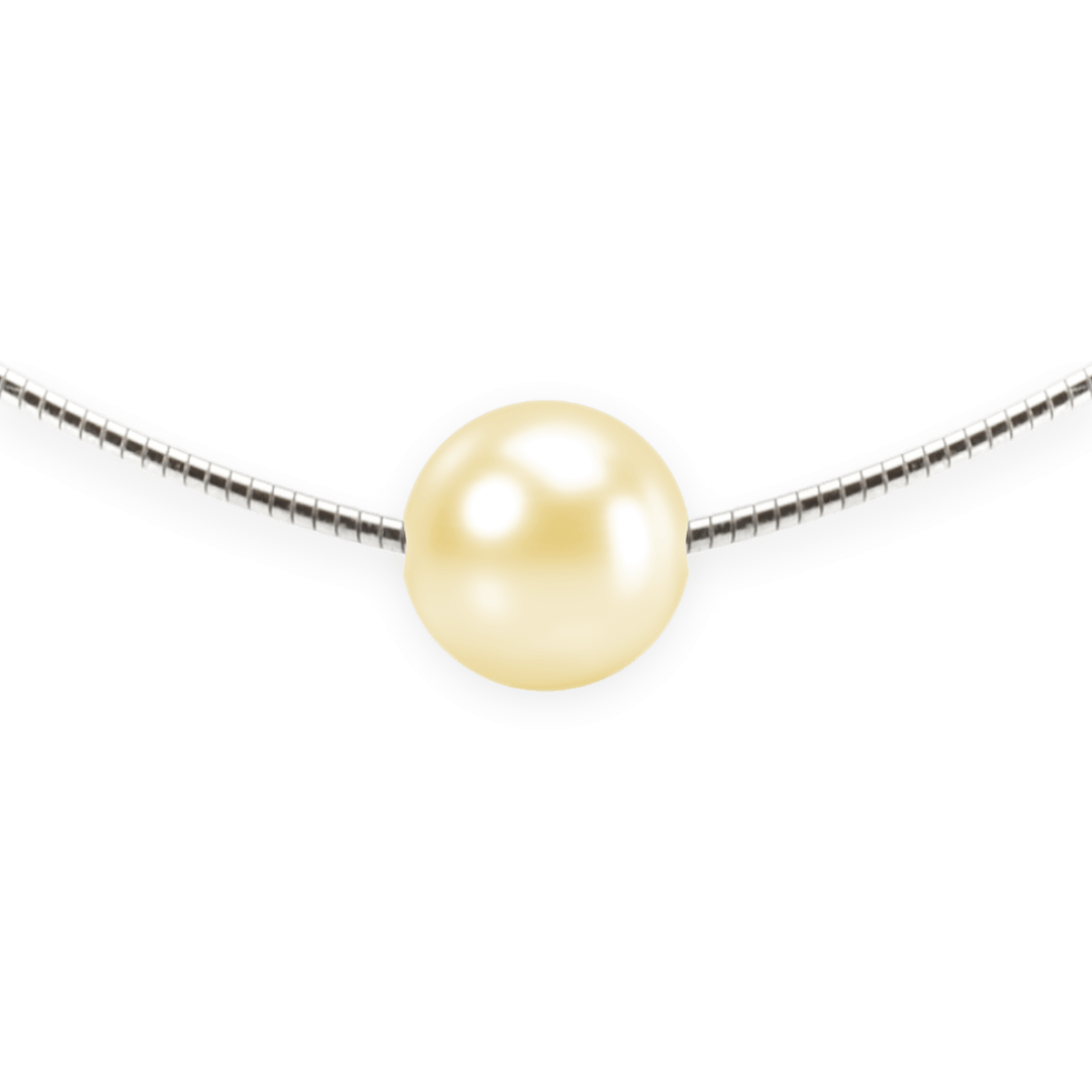 Perlen-Anhänger „Schwebende Perle“ Crystal Light Gold