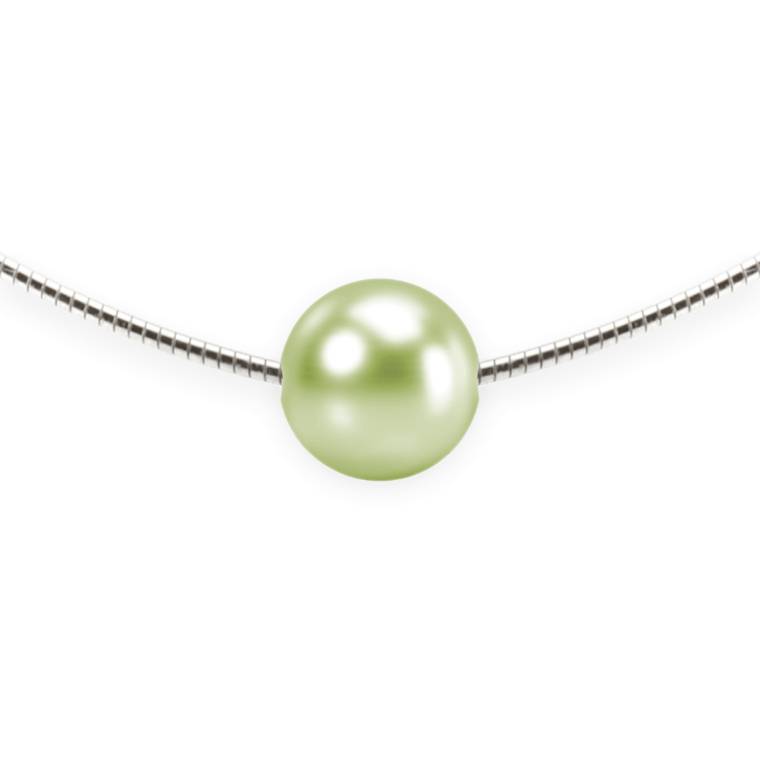 Perlen-Anhänger „Schwebende Perle“ Crystal Light Green