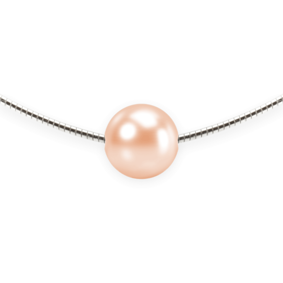 Perlen-Anhänger „Schwebende Perle“ Crystal Rose Peach